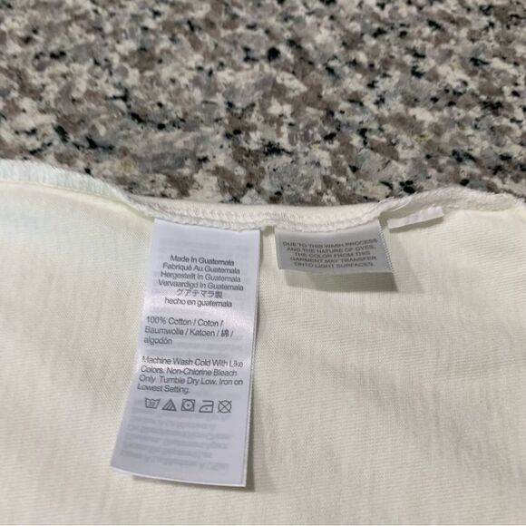 J Crew Shirt M Garment Dyed Relaxed Fit Tee Ivory - Picture 8 of 10